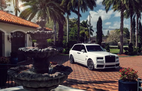 Rolls Royce, White, SUV, Brick, Sight, Luxure, Cullinan