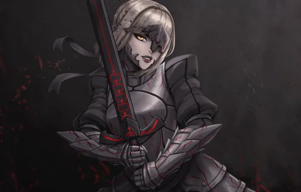 Look, girl, fiction, magic, sword, warrior, art, armor
