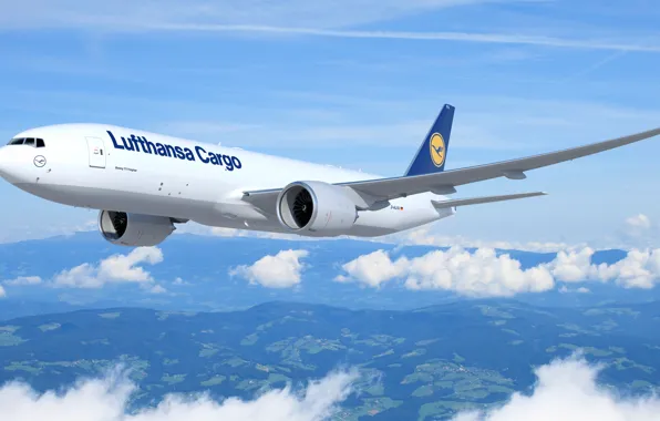 The sky, Boeing, The rise, Boeing, Cargo, Lufthansa, B-777, B-777