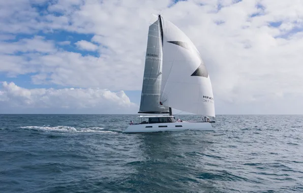 Sea, sails, catamaran, Annapolis Sailboat Show, KC62 - Kinetic Catamaran, sea transport