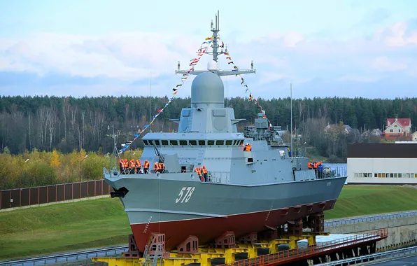 Ship, storm, rocket, small, launching