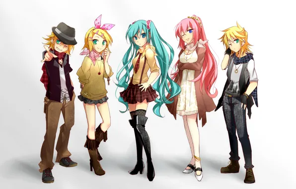 Girls, anime, art, guys, Vocaloid, Vocaloid