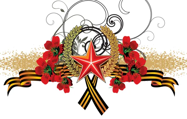 Pattern, star, victory day, May 9, the occasion.date, George ribbon