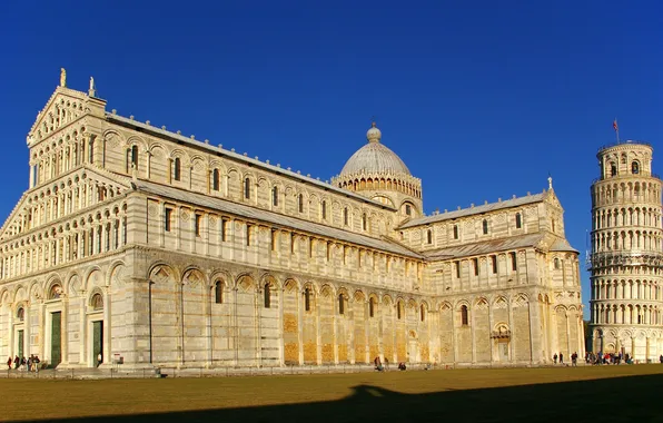 Picture the sky, tower, Italy, Cathedral, Pisa
