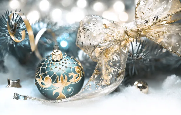 Winter, branches, background, holiday, balls, new year, tape, Anya Ivanova
