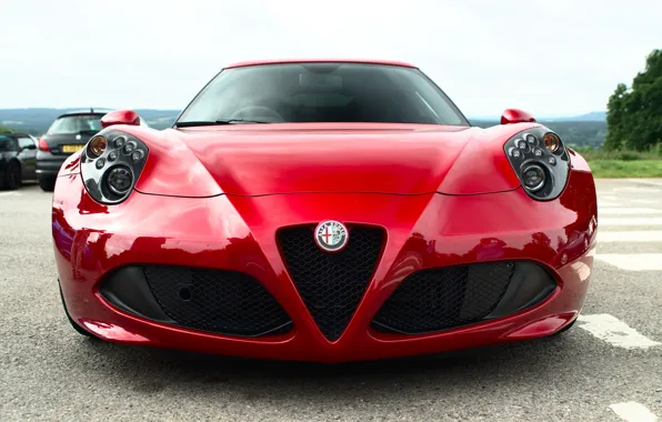 Red, Alfa Romeo, the front