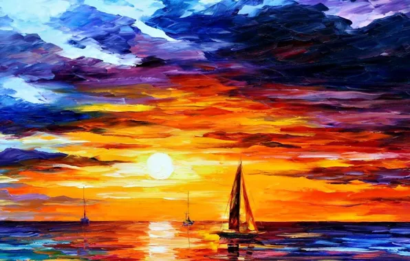 Sea, paint, ship