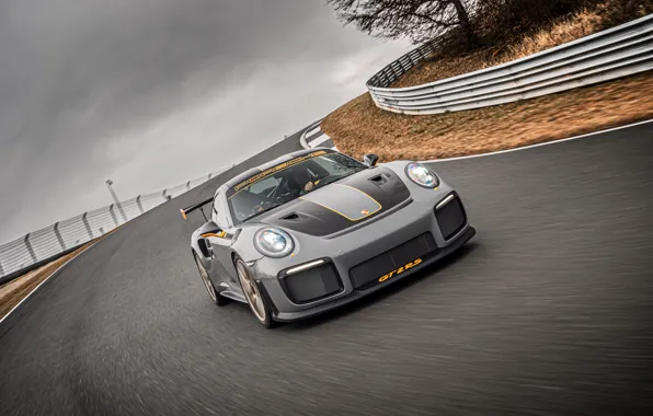 Overcast, speed, 911, Porsche, racing track, GT2 RS, 991, Edo Competition
