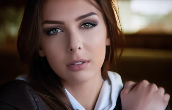 Eyes, look, face, eyelashes, Shine, portrait, lips, Lucia