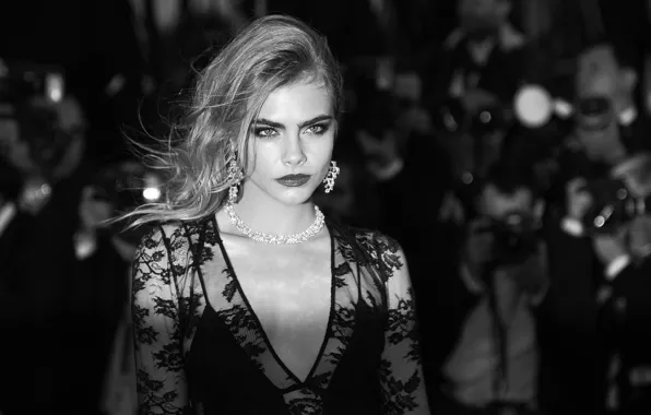 Picture pose, model, actress, black and white, model, hair, black and white, pose
