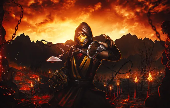 Picture Mortal Kombat, Scorpion, Ninja Warrior