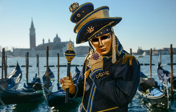 Decoration, style, people, boats, mask, Italy, costume, Venice