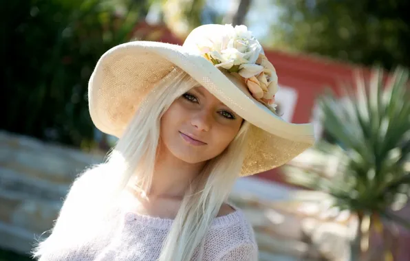 Picture look, face, model, hat, blonde, annely gerritsen