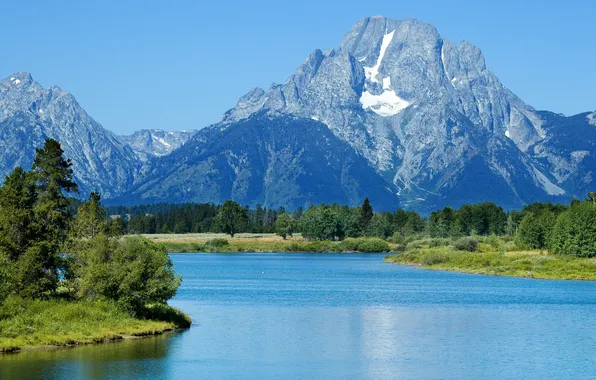 Trees, landscape, mountains, nature, lake, Park, photo, the bushes