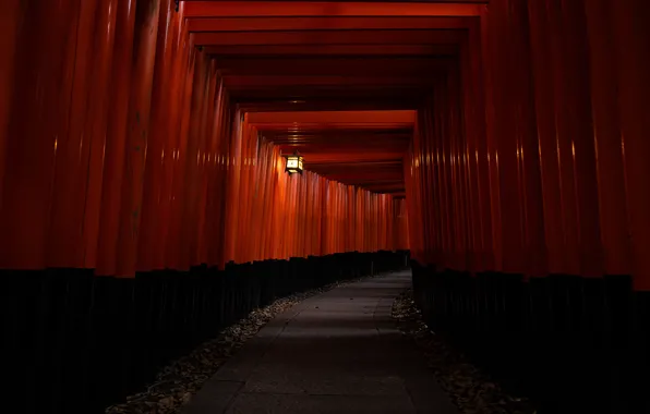 Lamp, Japan, corridor, japan