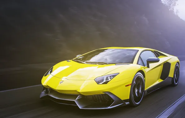 Yellow, Lamborghini, Lamborghini, yellow, Aventador, aventador, LP720-4