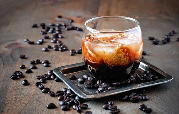 Picture coffee, grain, cocktail, drink, glass