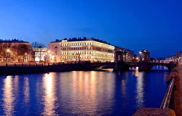Picture lights, the evening, Russia, Peter, Saint Petersburg, St. Petersburg