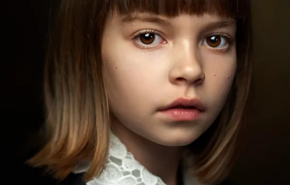 Girl, the beauty, brown-eyed, Alexander Vinogradov, Great portrait