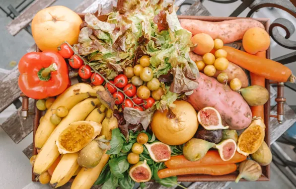 Picture fruit, vegetables, cuts