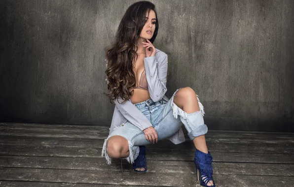 Picture girl, jeans, cute