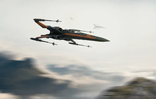 Fighter, Star Wars, Fighters, X-Wing, Science Fiction, X-wing, Transport & Vehicles, by Darren Tan