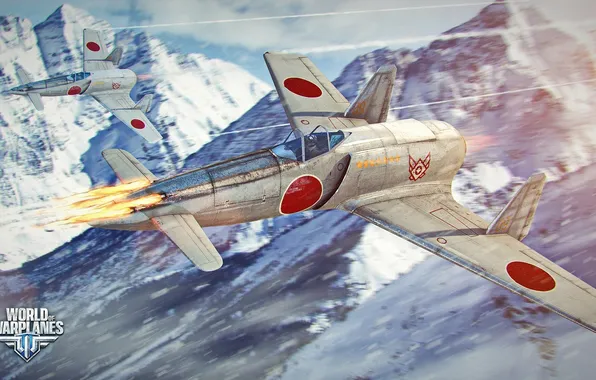 Picture snow, the plane, Japan, aviation, air, MMO, Wargaming.net, World of Warplanes