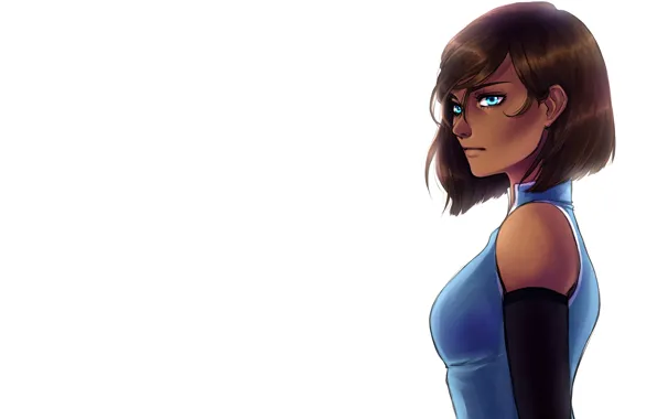 Girl, brown hair, blue eyes, Times, The Legend of Korra