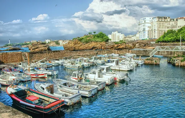 Picture France, boats, Aquitaine, Biarritz