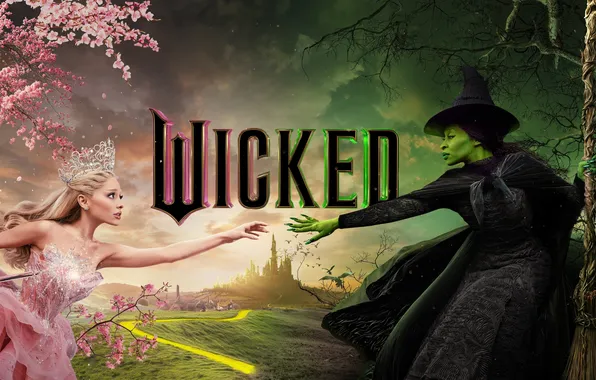 Movies, Wicked, Ariana Grande, 2024 Movies, Movie poster, Cynthia Erivo