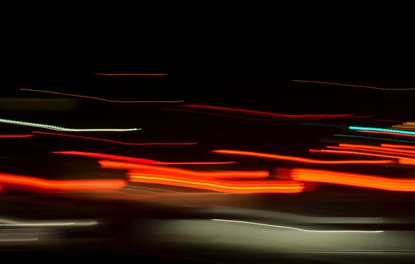 Picture rays, light, night, abstraction, lights, track