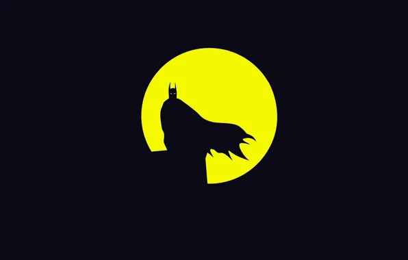 Picture night, the moon, Batman