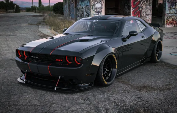 Auto, Black, Machine, Dodge, Challenger, Lights, Dodge Challenger, Rendering