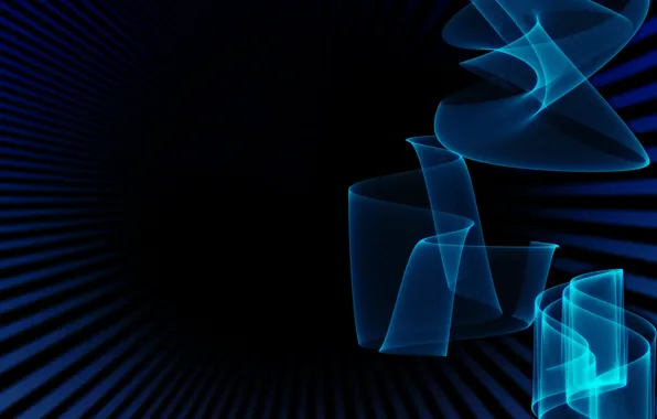 Picture color, strips, blue, background, black, Abstraction
