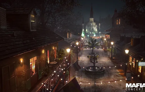 Picture the city, the evening, art, Mafia III