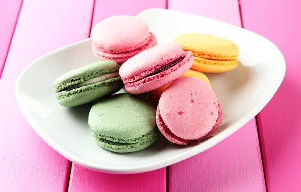 Picture the sweetness, plate, plate, cakes, sweets, macaroons, pastries