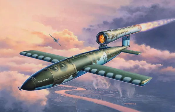 Germany, the Wehrmacht, Andrew Deredos, doodlebug, V-1, cruise missile, V-1, Fieseler Fi 103