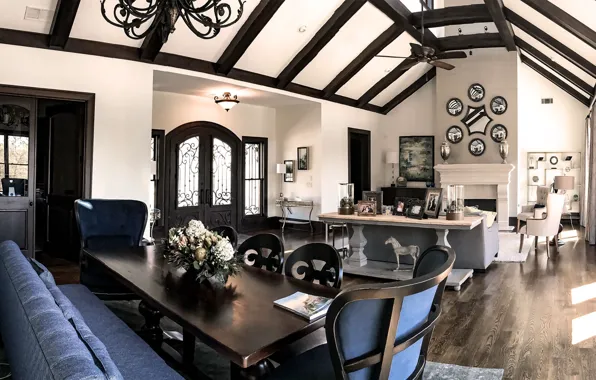 Design, style, interior, fireplace, living room, dining room, India, inexpensive interior design