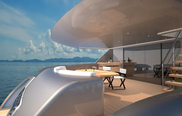 Design, style, interior, yacht, deck, Suite