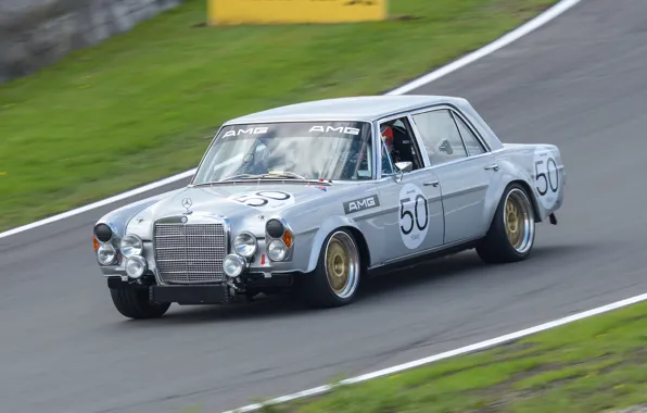Picture retro, race, Mercedes-Benz, classic, SEL 6.3, AMG 300