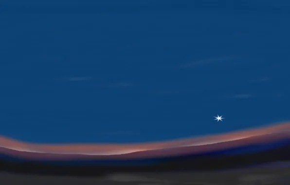 Night, Star, drawing, the night sky, after sunset
