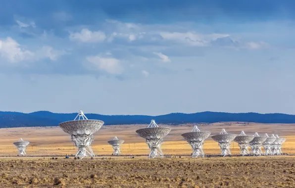 Field, the sky, landscape, antenna