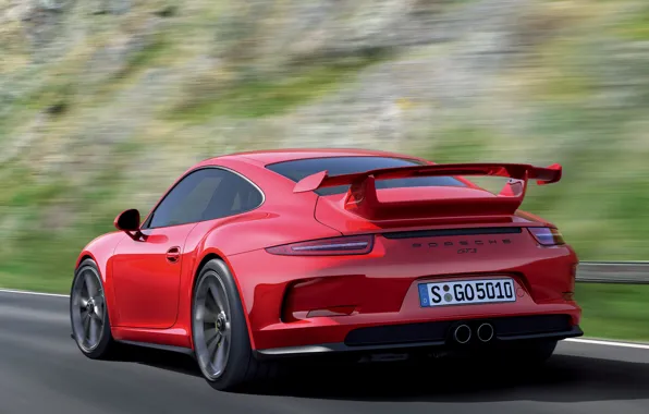 Picture speed, Porsche, spoiler, back, 911 GT3