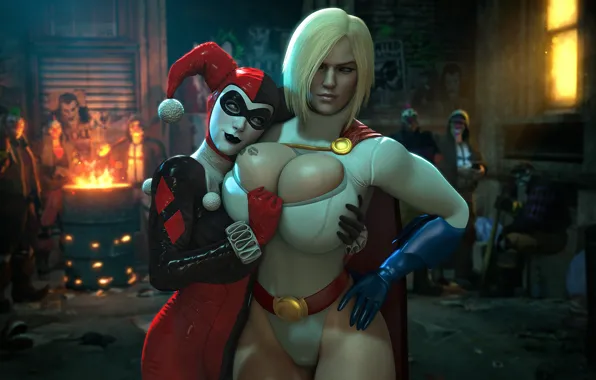 Chest, girl, body, Tits, harley quinn, DC Comics, Power Girl, Karen Starr