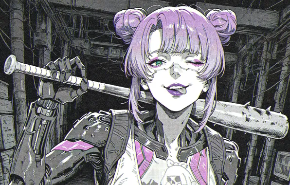 Style, art, Cyberpunk 2077, Sci Fi, anime girl, AI Artist, Rita Wheeler, Xenotrip