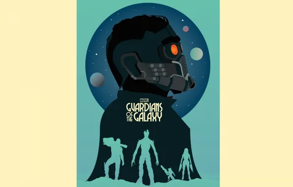 Art, helmet, Rocket, Star-Lord, Guardians of the Galaxy, Gamora, Groot, Drax the Destroyer