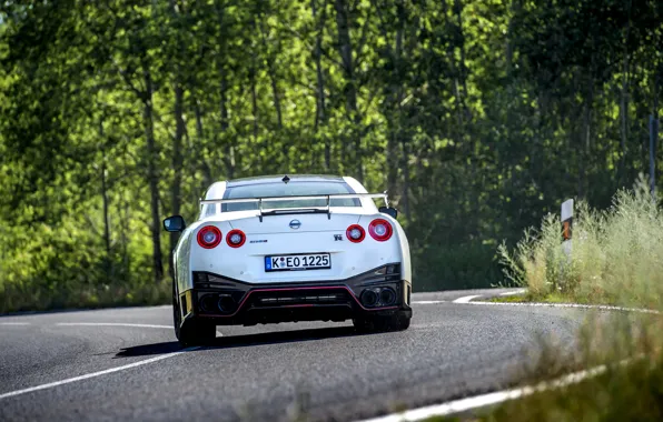Picture white, Nissan, GT-R, ass, R35, Nismo, 2020, 2019