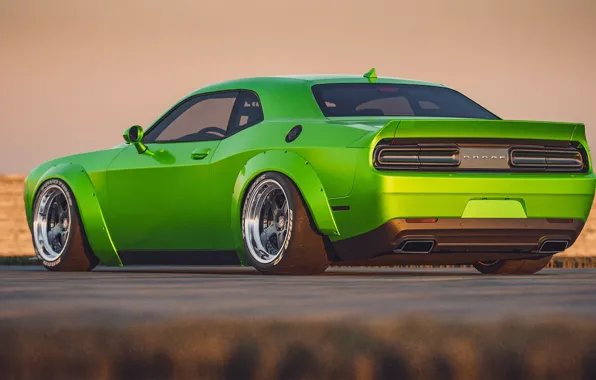 Auto, Green, Machine, Dodge Challenger, SRT, Muscle, Transport & Vehicles, by Cameron Parmer