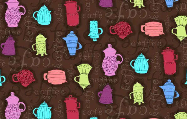 Text, figure, coffee, kettle, coffee pot