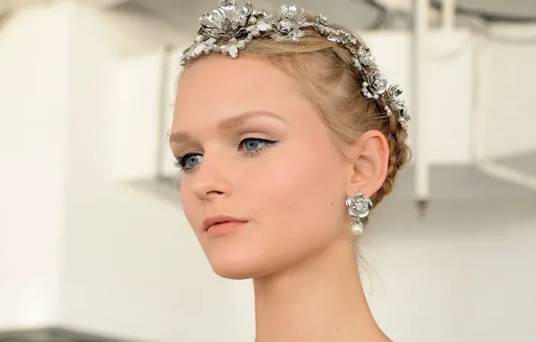 Picture girl, decoration, portrait, hairstyle, blonde